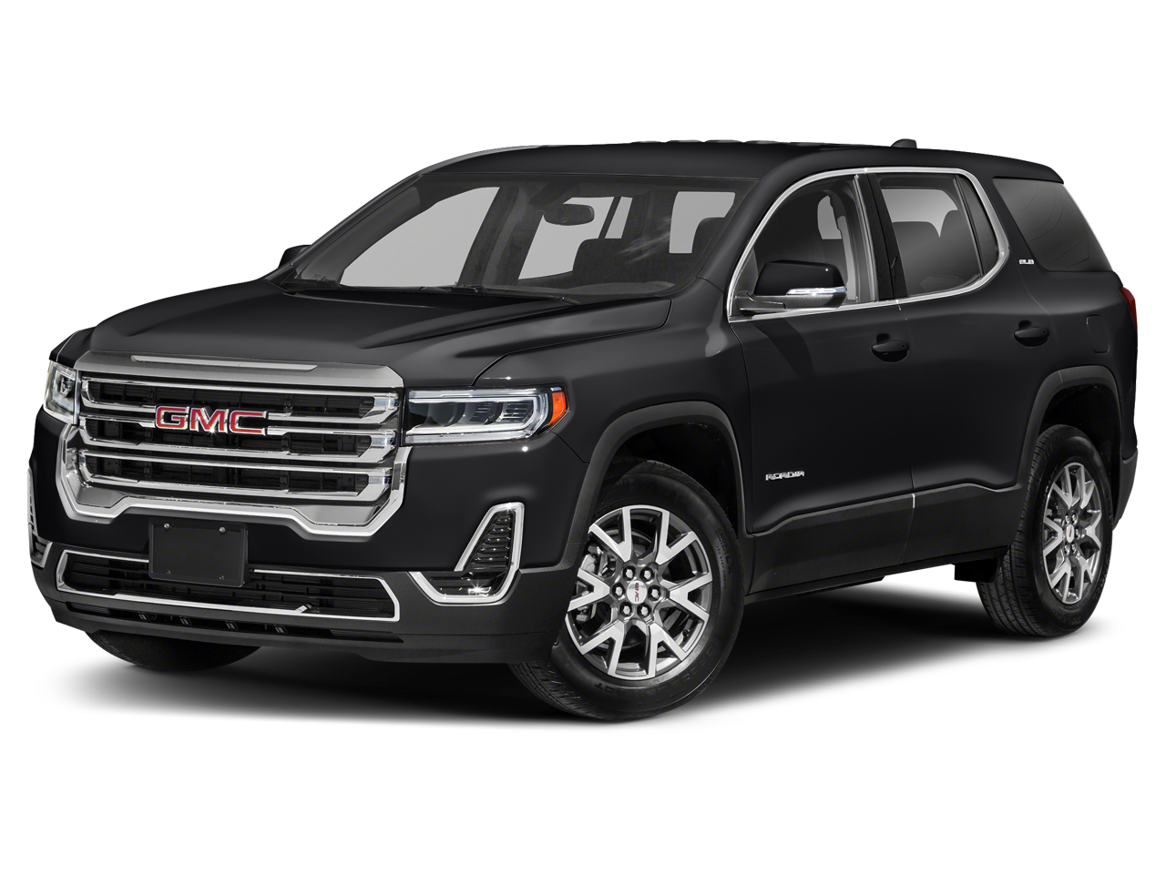 2020 GMC Acadia SLE in Smokey Quartz Metallic — front three-quarter view