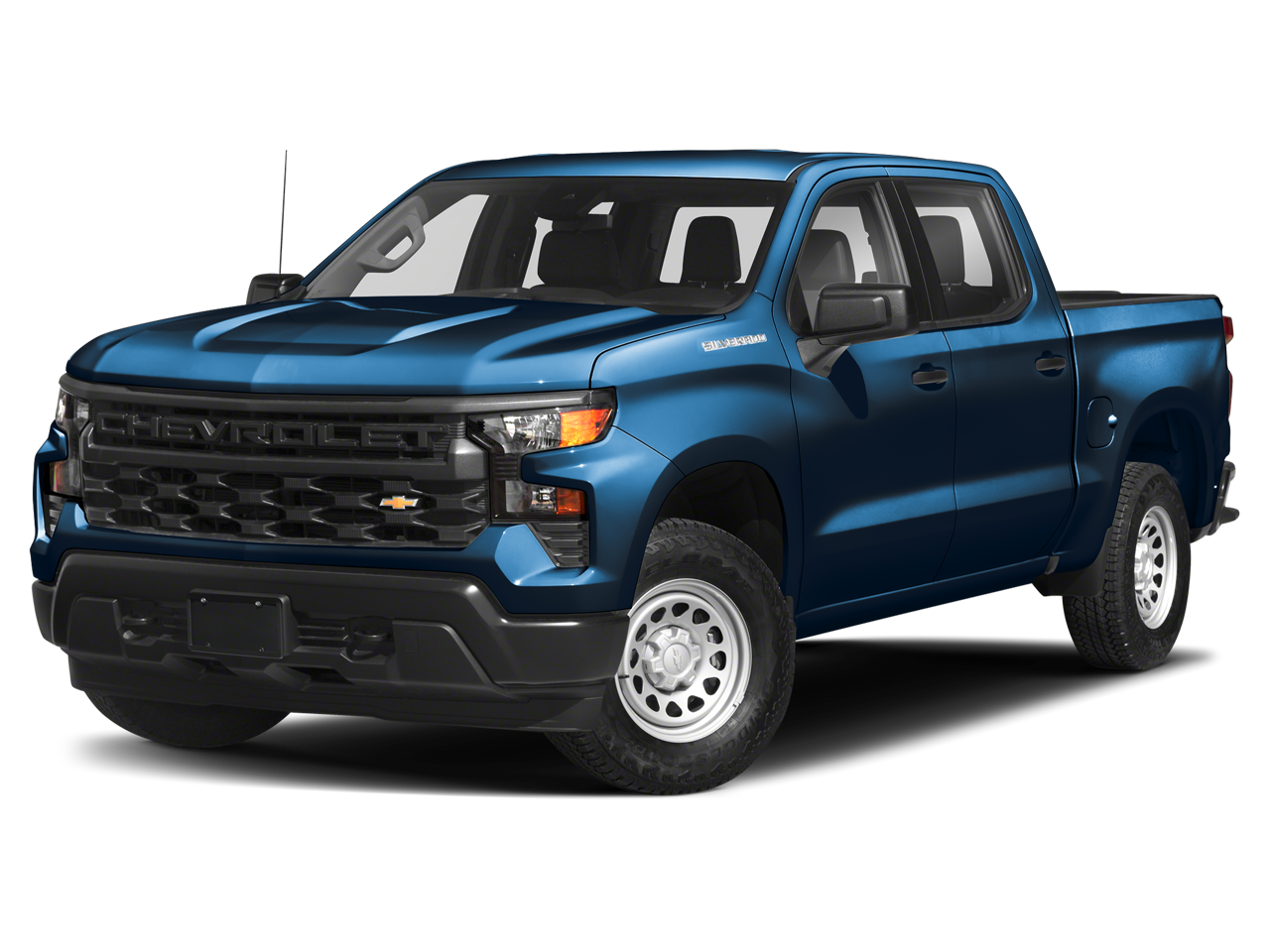 2023 Chevrolet Silverado 1500 RST in Black — front three-quarter view