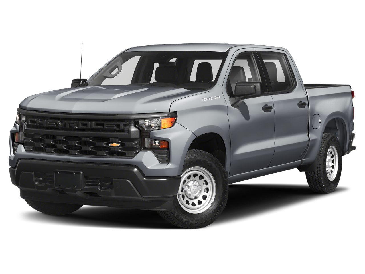 2024 Chevrolet Silverado 1500 LTZ in Sterling Gray Metallic — front three-quarter view