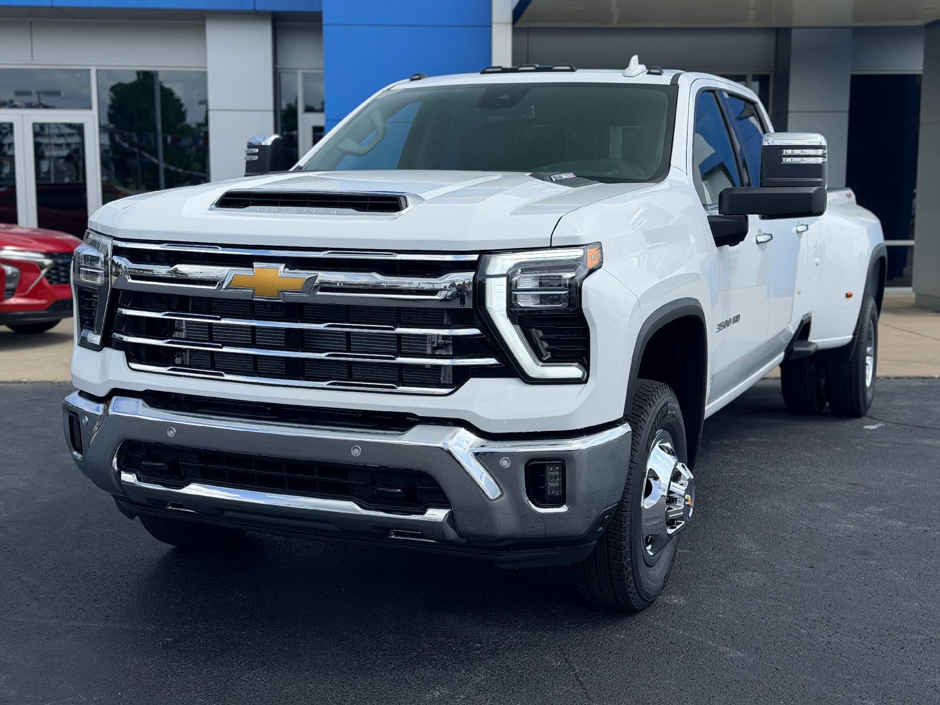 2026 Chevrolet Silverado 3500 HD LTZ DRW in Summit White — front three-quarter view
