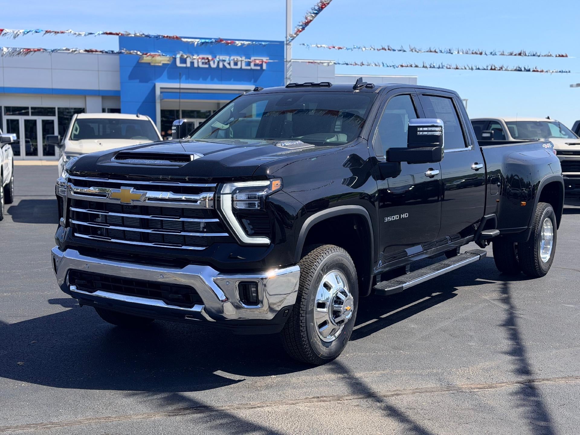 2026 Chevrolet Silverado 3500 HD LTZ DRW in Black — front three-quarter view