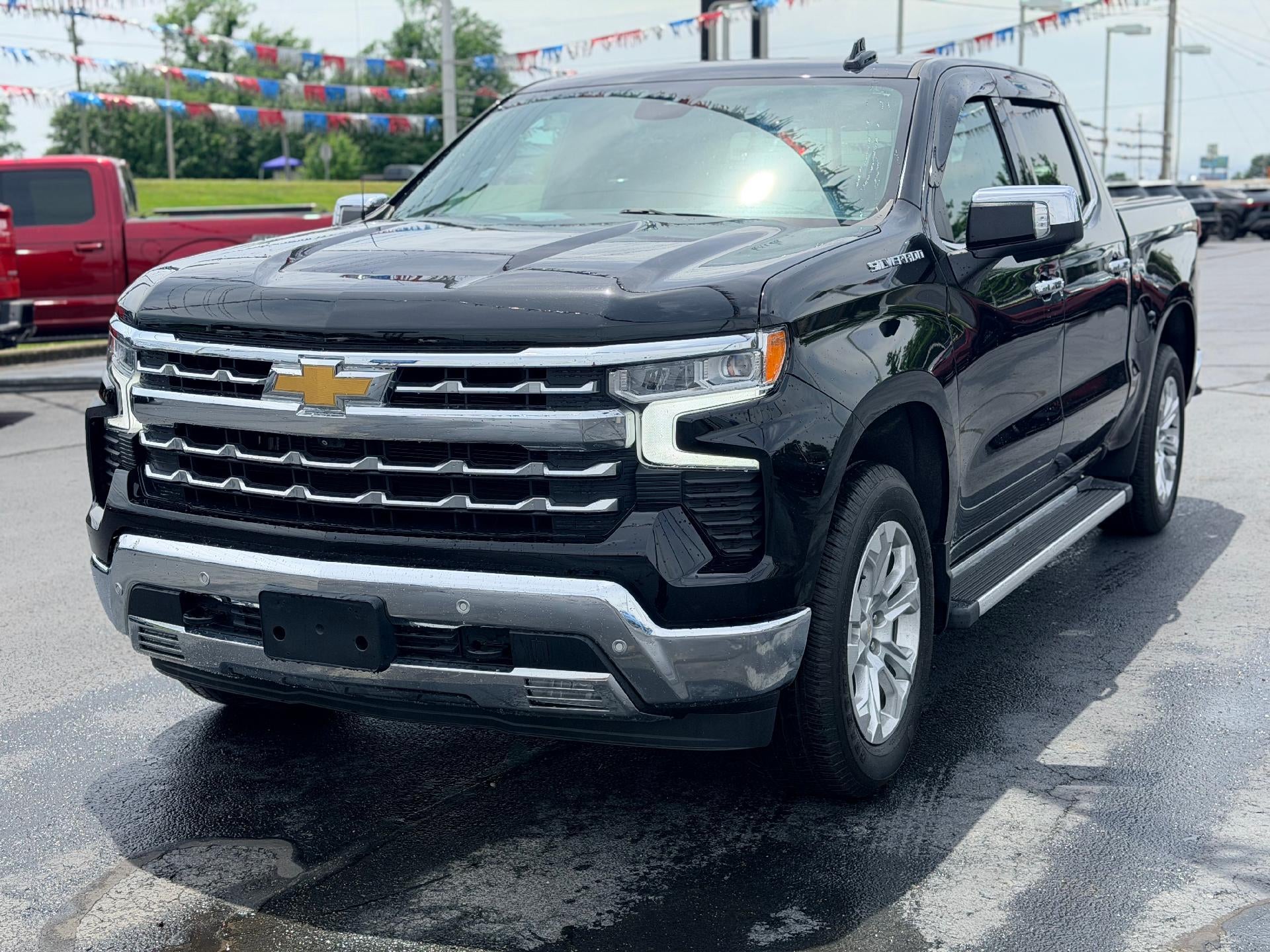 2023 Chevrolet Silverado 1500 LTZ in Black — front three-quarter view