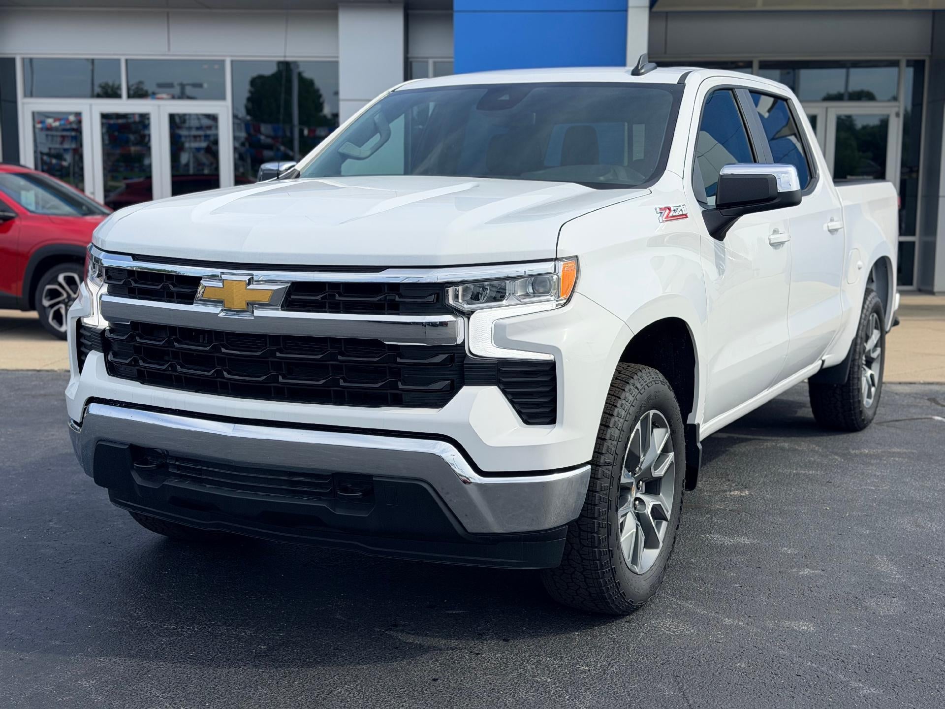 2026 Chevrolet Silverado 1500 LT in Summit White — front three-quarter view
