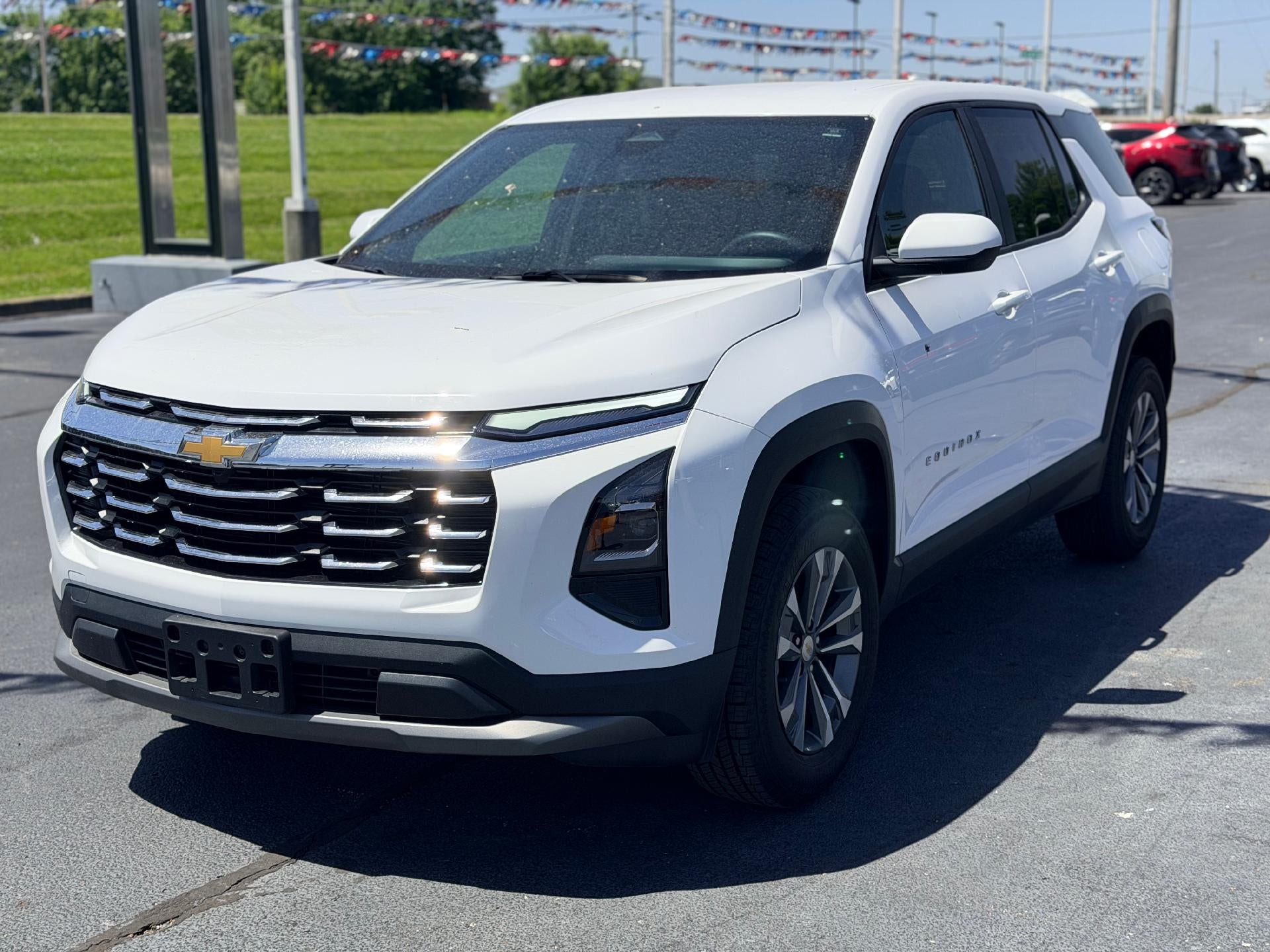 2025 Chevrolet Equinox LT in Summit White — front three-quarter view