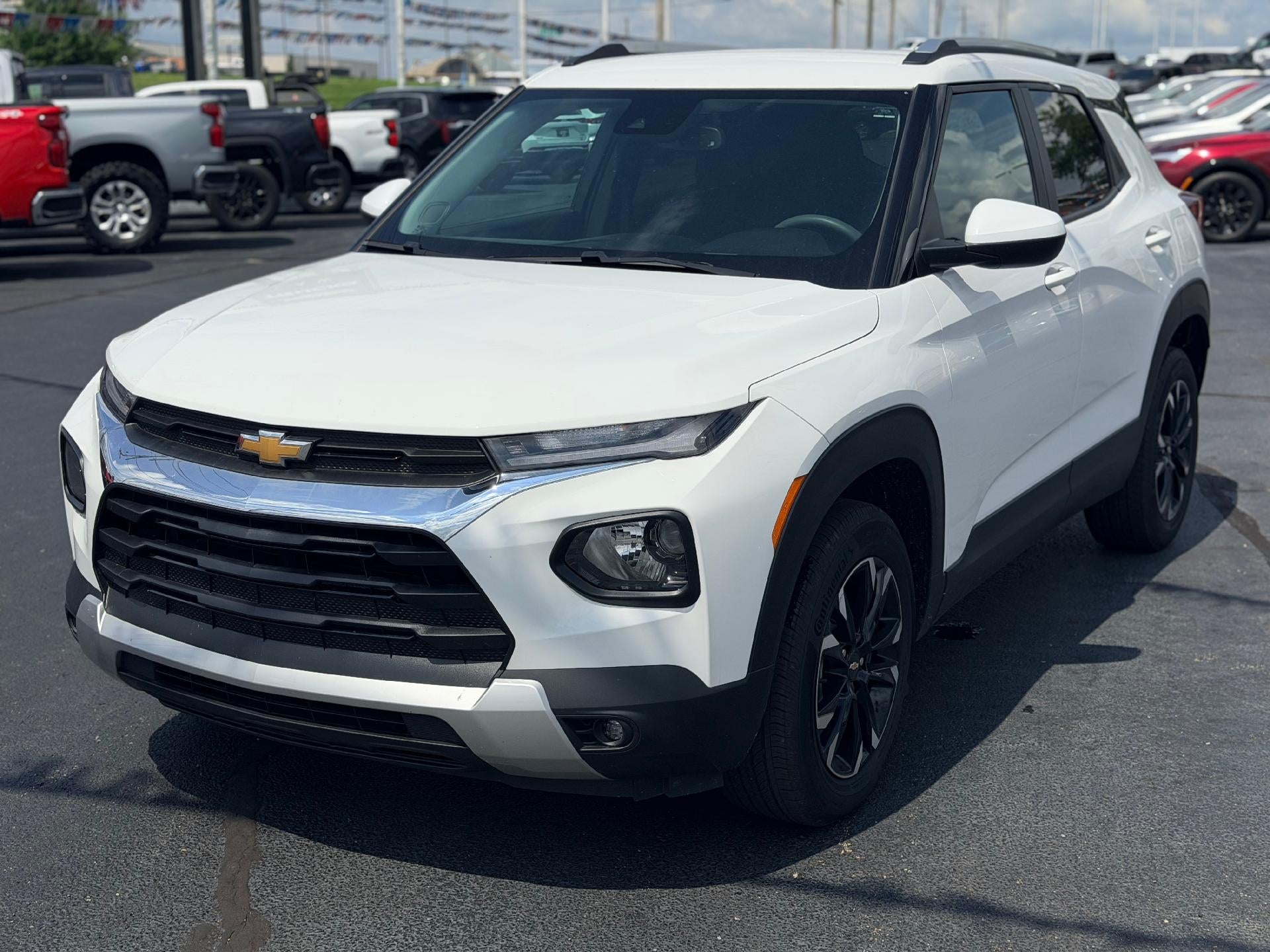 2023 Chevrolet Trailblazer LT in Summit White — front three-quarter view